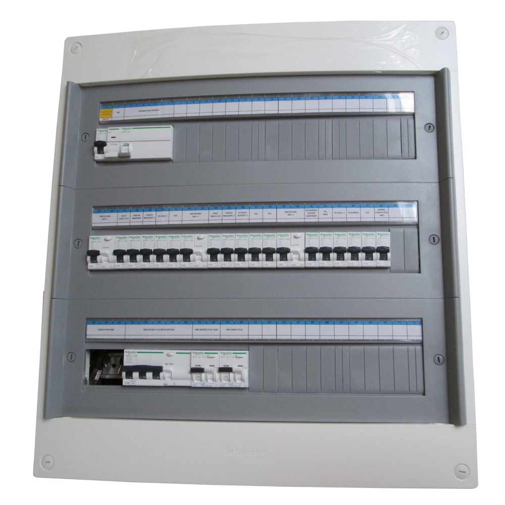 Tableau électrique triphasé 63A - IP30 (IP40 avec porte) MCSCPA0015M2